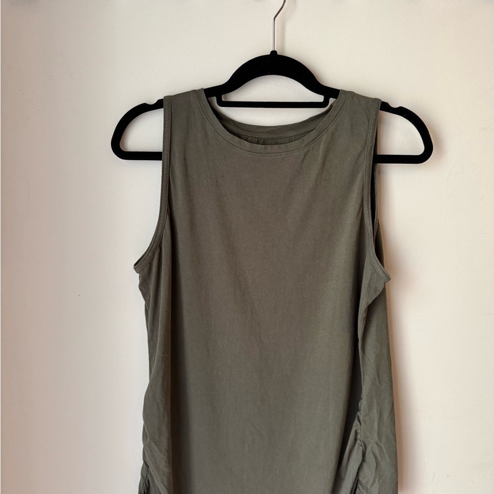 Pact Organic Cotton Maternity Olive Green Sleeveless Tank Top